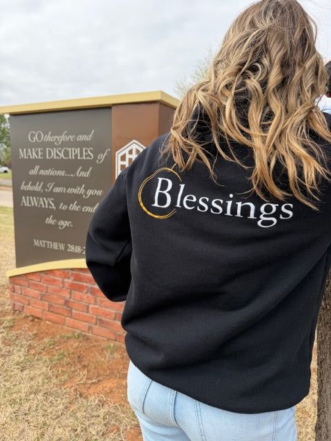 Blessings Blk with white