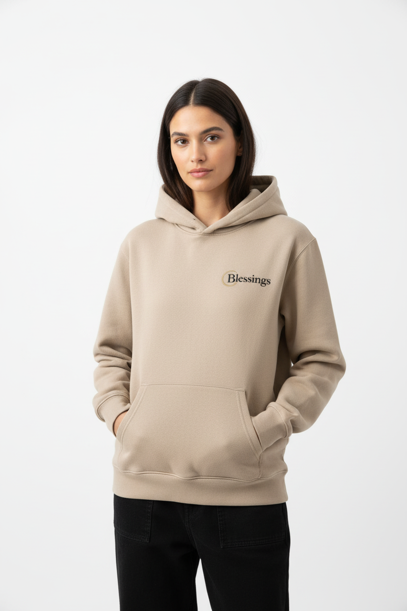 Female - Beige Hoodie Studio